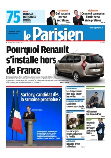 
             
         Le Parisien+ Cahier de Paris du10 Fevrier 2012