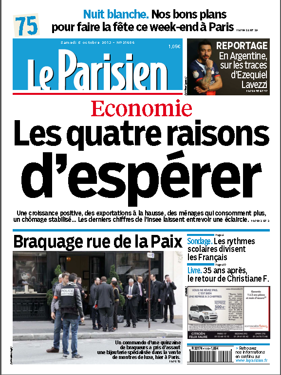 
             
         Le Parisien + Journal de Paris du samedi 05 Octobre 2013 Pdf